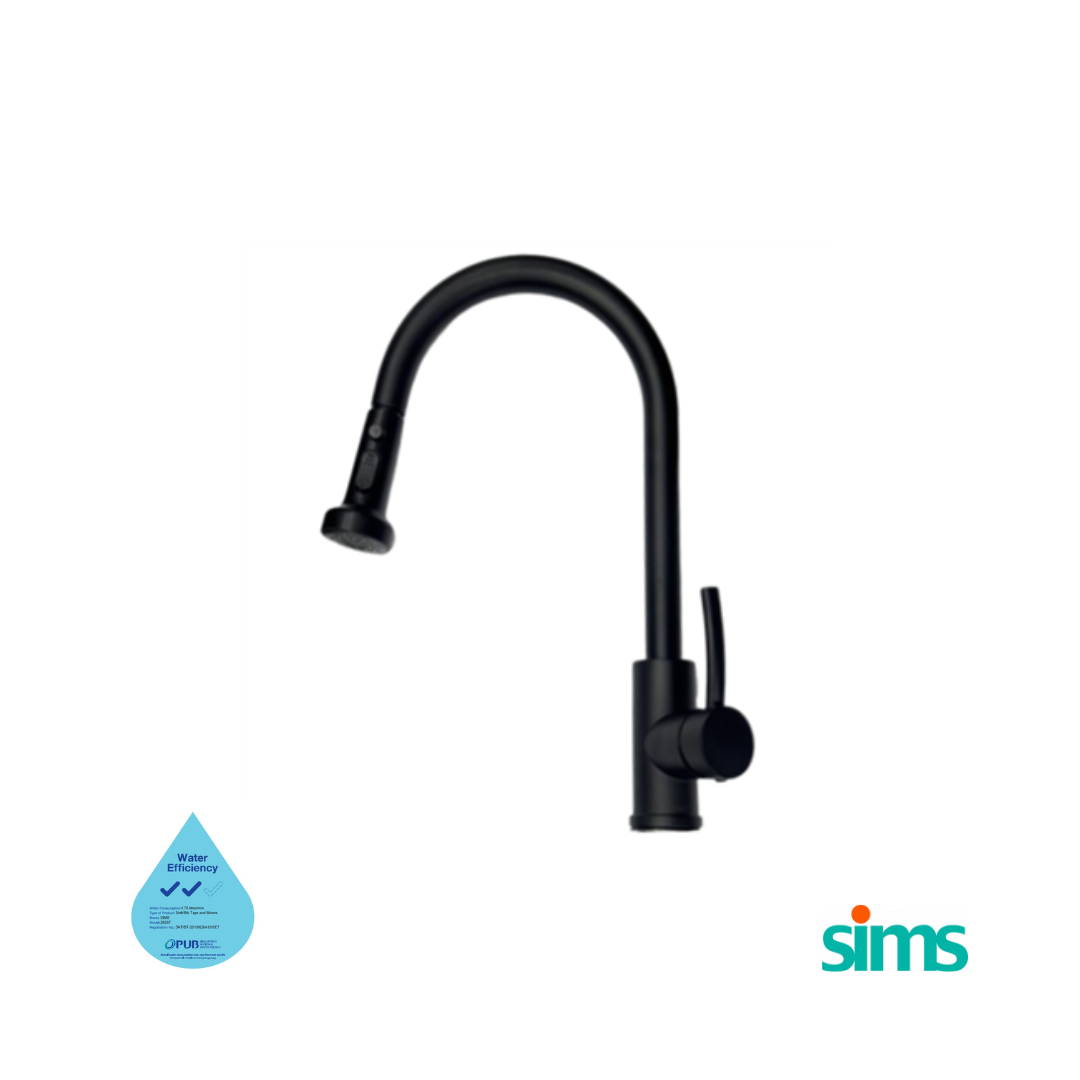 SIMS Pull Out Kitchen Sink Mixer IN-H3004B #28567