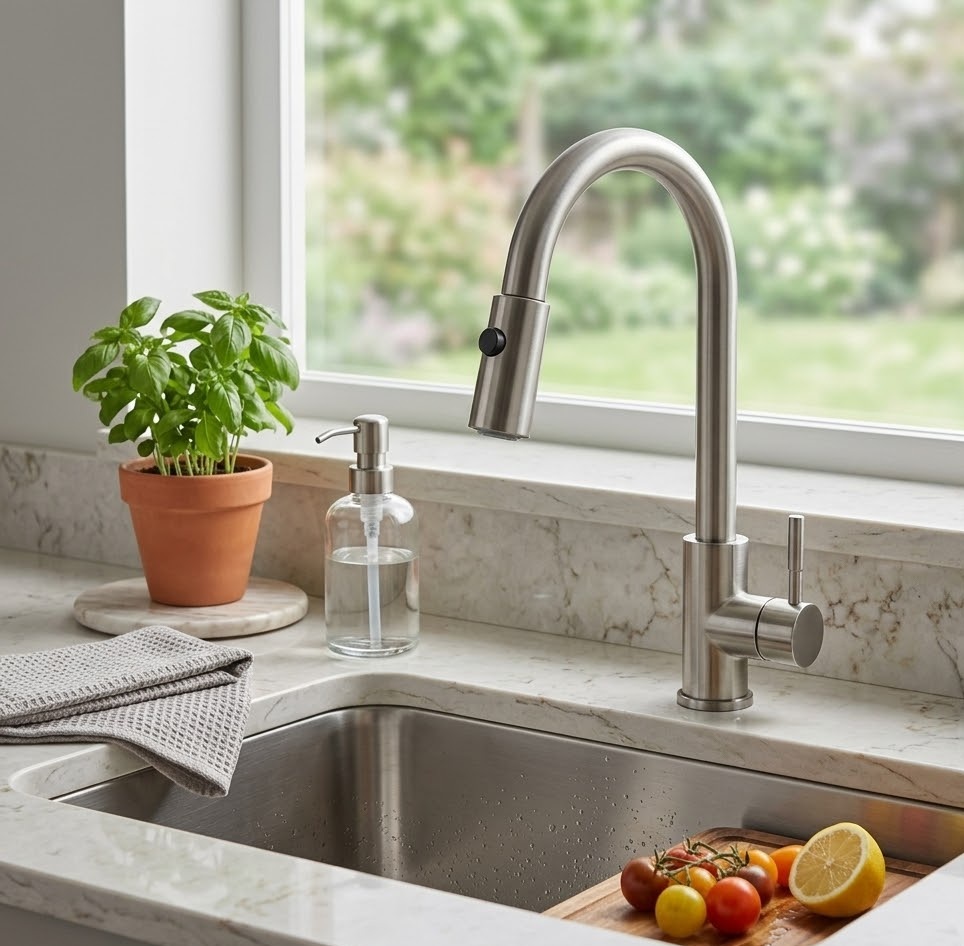 SIMS Pull Out Kitchen Sink Mixer HB-JM1305 #28515 - Image 2